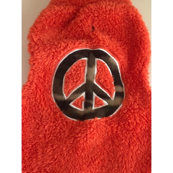 Pet Dog Apparel Peace Symbol Orange and Brown size Medium - Picture 2 of 4